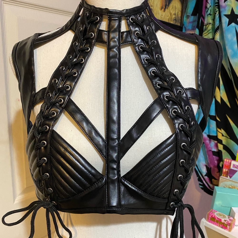 Dolls Kill Faux Leather Top
